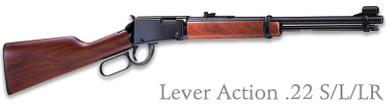 Henry 22 LR Lever Action, 18.25" Barrel, Wood Stock?>