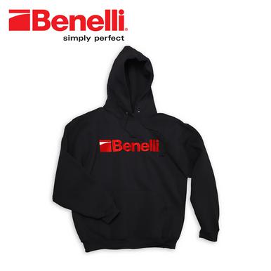 Benelli Hoodie, Black W Red Writing, Size Large?>