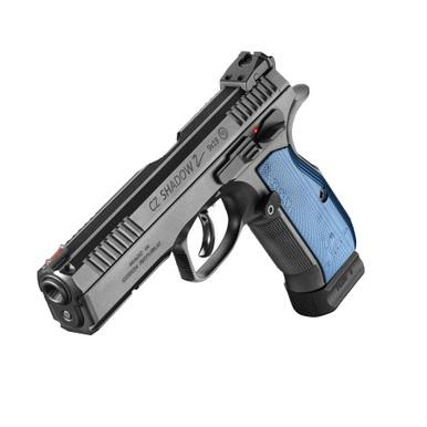 CZ Shadow 2, 9mm, Black w/Blue Grips, Free Shipping?>