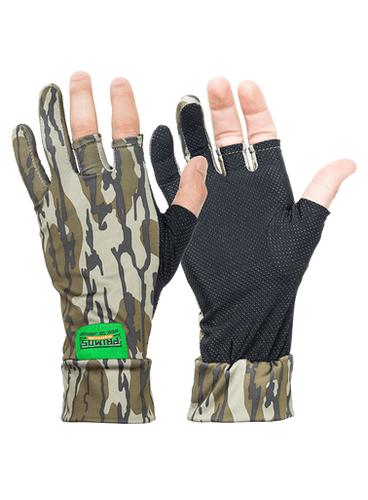 Primos Stretch Fingerless Gloves, Mossy Oak Bottomland?>