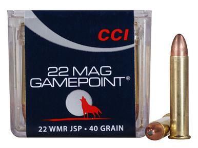 CCI 22 WMR Gamepoint 40gr Jacketed Soft Point Box of 50?>