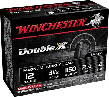 Winchester Double X 12 Ga 3.5", 2 1/4 Oz, #4 Mag Turkey Load, 10 Rds?>