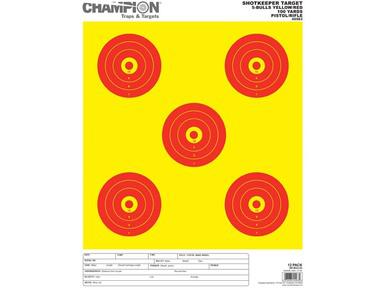 Champion ShotKeeper 5 Lg Bullseye 14"x18"  Yellow/ Red Bull 12PK?>
