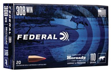 Federal Varmint and Predator .308 Win, 110 Gr, Hornady V-Max, 20 Rd?>