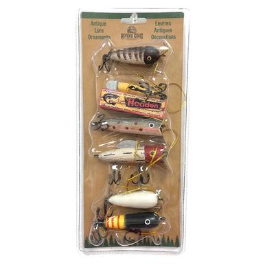Christmas 6 - Pack Antique Wood Lure Ornament?>