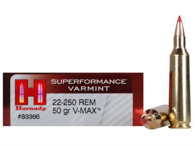 Hornady SUPERFORMANCE Varmint 22-250 Rem 50gr V-Max Box of 20?>