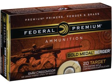 Federal Gold Medal Match 6mm Creedmoor, 105gr Berger, Box of 20?>