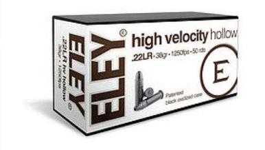 Eley High Velocity Hollow 22 LR, 38gr HP, Box of 50?>