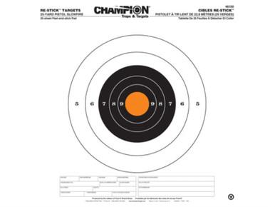 Champion Re-Stick 25 Yard Pistol Self-Ad 14.5"x14.5 25pk?>