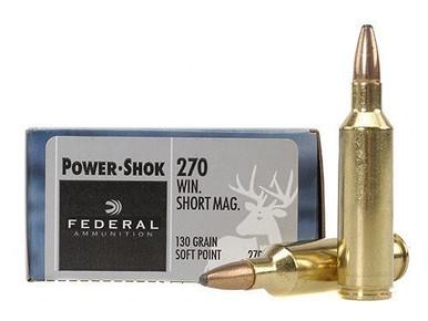 Federal 270 Win Short Mag, 130gr SP Power-Shok, 20 Rnds?>