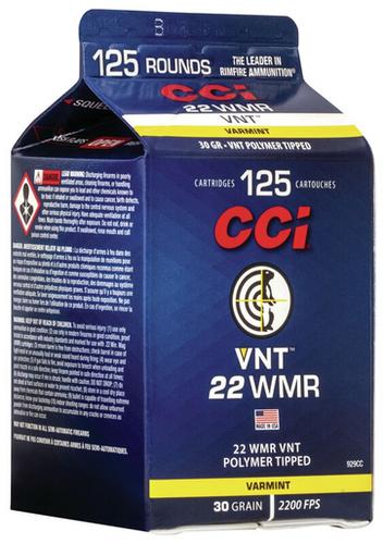 CCI 22 WMR, 30 Gr, VNT Tipped, 125 Rds?>